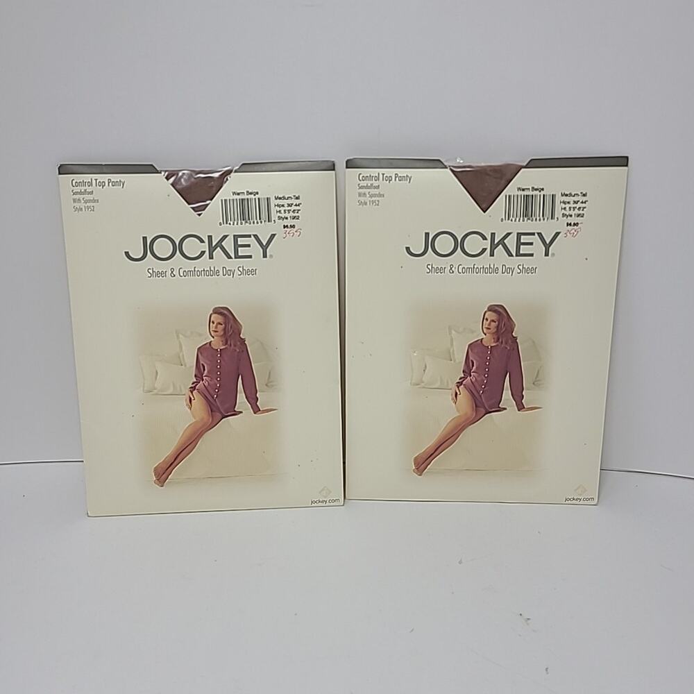 2 Jockey For Her Sheer & Comfortable Day Sheer Pantyhose Warm Beige Medium-Tall